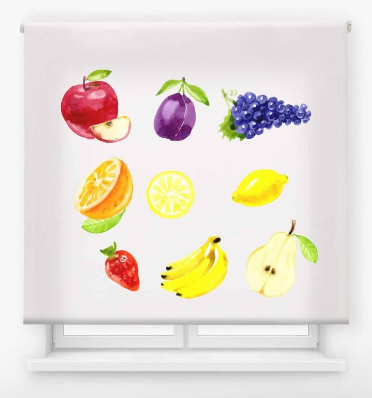 estor enrollable cocina ambient fruits multifrutas acuarela