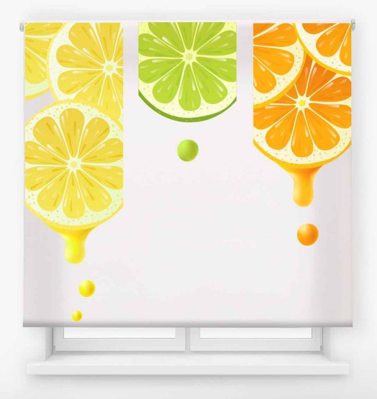 estor enrollable cocina ambient fruits naranjas y limones