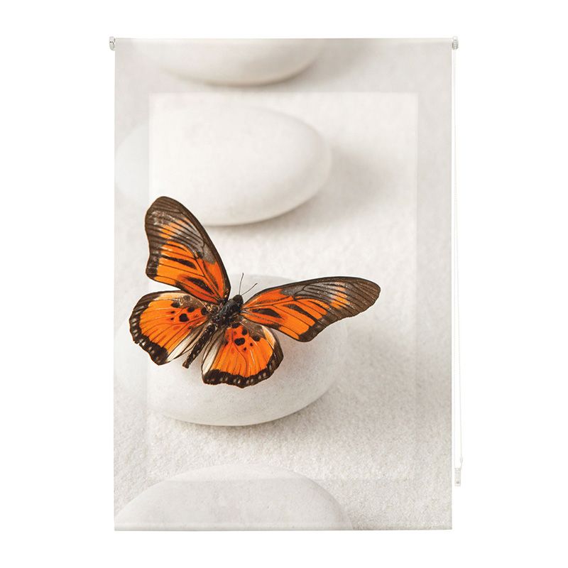 Estor enrollable impresión digital mariposa zen