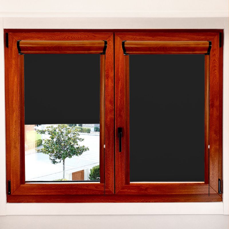 Enrollable marco ventana opaco Negro DK 13