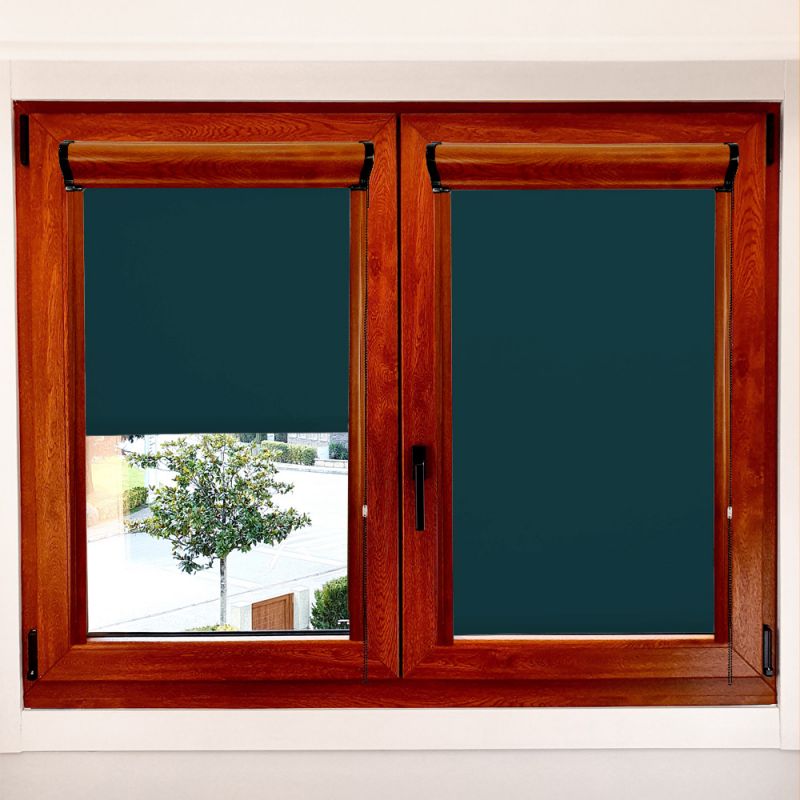 Enrollable marco ventana opaco Verde inglés DK 09
