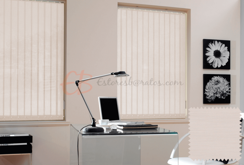 Cortina vertical Screen poliéster 1% Blanco lino 8102