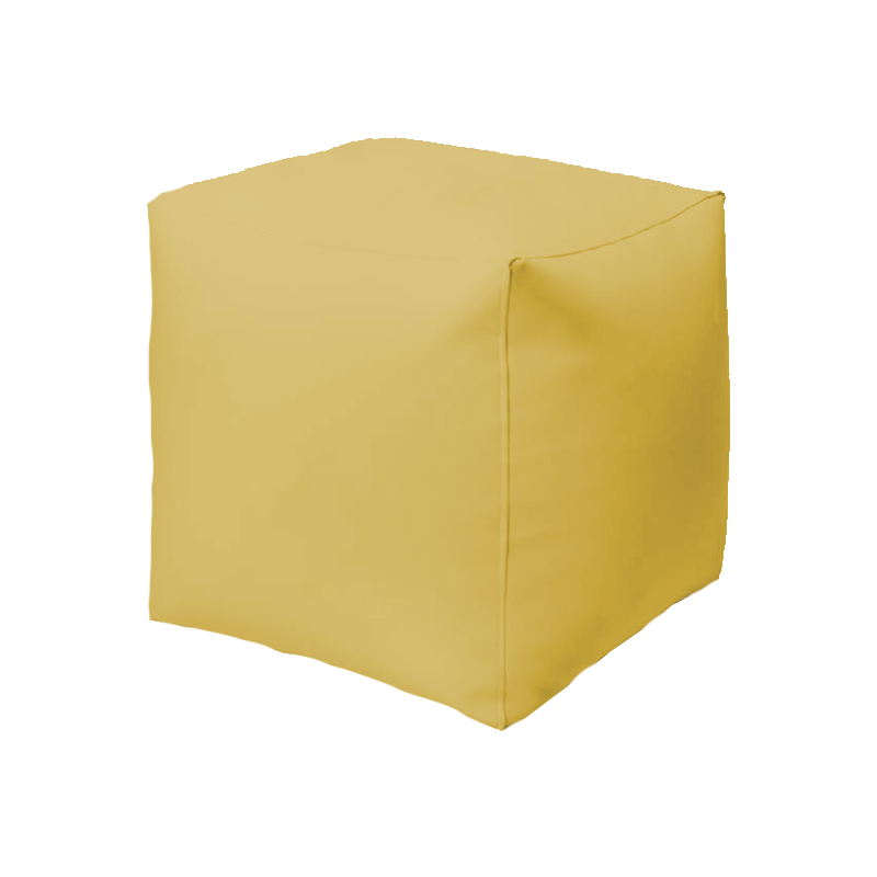 Puff modelo Cubo polipiel Amarillo