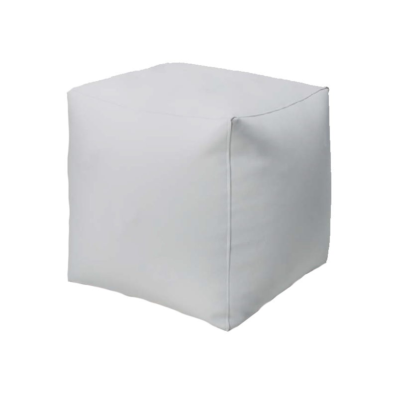 Puff modelo cubo polipiel blanco