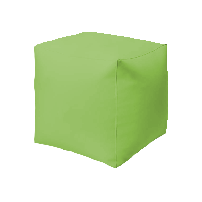 Puff modelo cubo polipiel verde pistacho