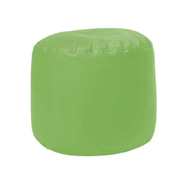 Puff modelo cilindro polipiel verde pistacho