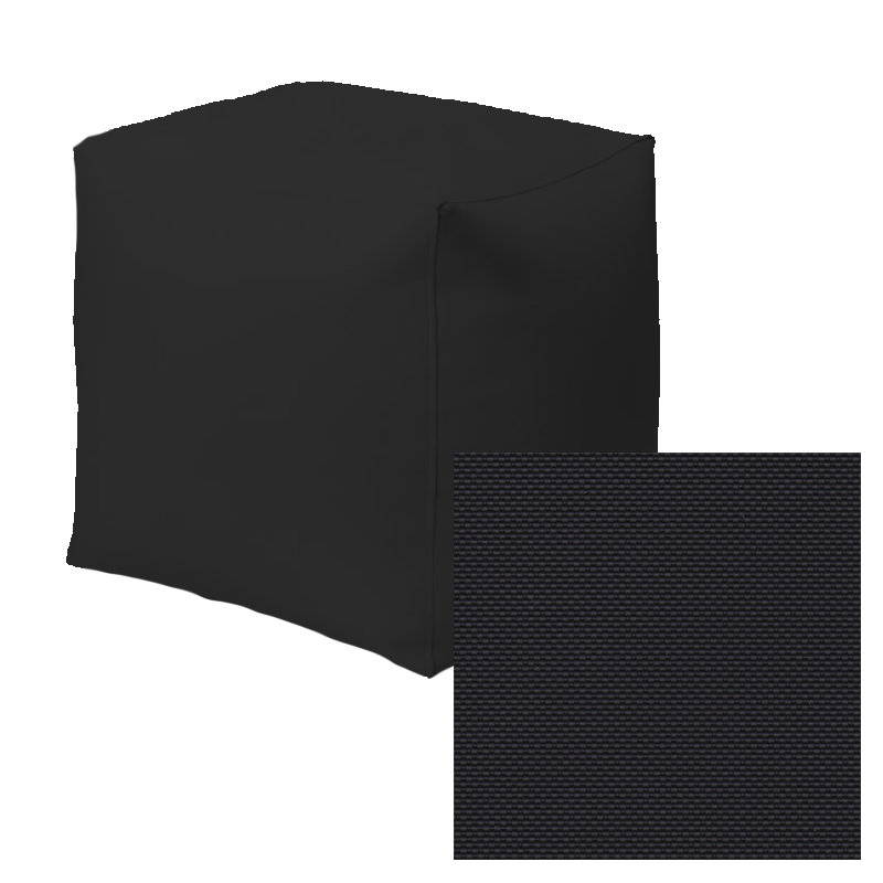 Puff modelo cubo polipiel exterior negro