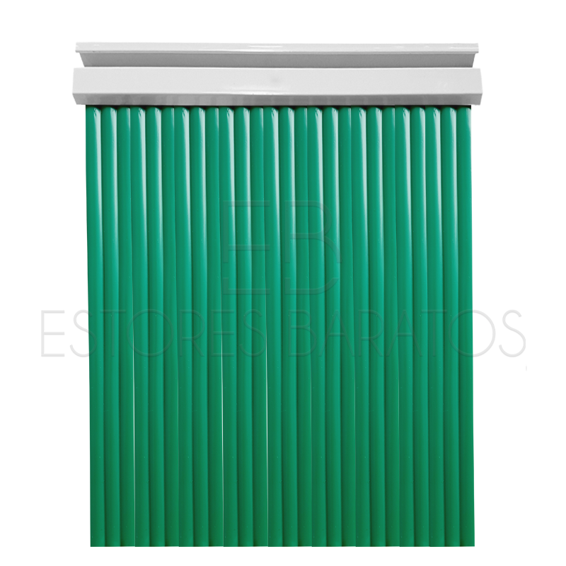 Cortina de tiras de PVC modelo Cristina color verde