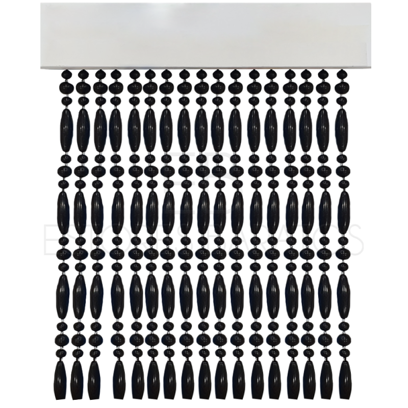 Cortina de tiras modelo Kora color negro