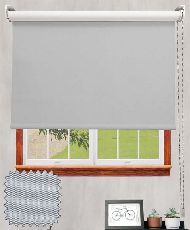 Estor Opaco EasyFix, Estores enrollables de instalación sin taladrar Gris,  75 x 180 cm