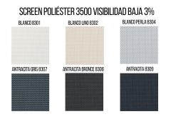 Estores Screen Poliéster 3500 Visibilidad Baja 3%