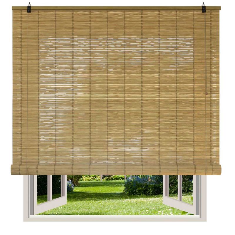 Persiana enrollable de bambú  Persianas de exterior en madera de